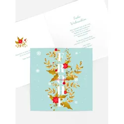 Tischkarten Weihnachten selbst gestalten mit Spruch und Fotos im Onlinedesigner bei Meine-Kartenmanufaktur.de