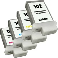 Ampertec 4 kompatible Tinten ersetzt Canon PFI-102+104M Multipack KCMY