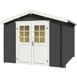LASITA MAJA Gartenhaus NORAH 275, BxT: 307×295 cm, (Set, inkl. Dachpappe) grau|schwarz