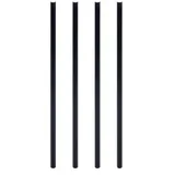 NATURALLY Trinkhalme aus Papier, dick, schwarz, Ø8mm, 25cm, 150 Stk.