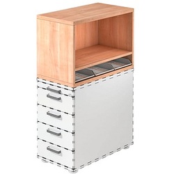 HAMMERBACHER Container-Aufsatz nussbaum 42,8 x 80,0 x 53,0 cm