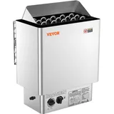 Vevor Elektrischer Saunaofen, 8 kW, 400 V, 3N tragbare Saunaheizung für drinnen & draußen mit 3-Stunden-Timer, integrierte Steuerung für 8–12 m3, kommerzielle Hotel-Spa-Dusche, Edelstahl 430