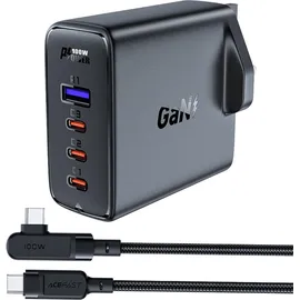 ACEFAST UK 100W Power Delivery 3x Usb-c USB Schwarz
