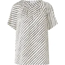 Comma, Satinbluse mit Raffung und All-over-Print - 38