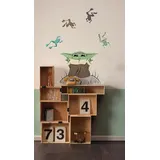 KOMAR Deco-Sticker Star Wars The Mandalorian Grogu Enchanted Frogs Braun