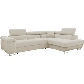 Mirjan24 Eckcouch Cord 5-Sitzer Beige