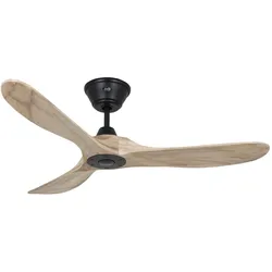 Energiespar Deckenventilator ECO GENUINO 122 - Lack Matt Schwarz / Holz natur