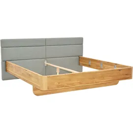 Home Affaire Massivholzbett HOME AFFAIRE "Latillé in Schwebeoptik", braun (wildeiche), B:195cm H:98cm L:210cm, Betten, Massivholzbett, gepolstertes Kopfteil, wahlweise in Kernbuche o. Wildeiche und in 3 Größen erhältlich, Lieferung ohne Matratze