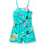 Desigual, Kurzer Jumpsuit Träger, Kinder, Viskose, GrüN, 7/8, GREEN, 7/8