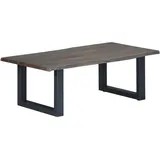 vidaXL Couchtisch Lebendige Kanten Grau 115x60x40cm Massivholz Akazie