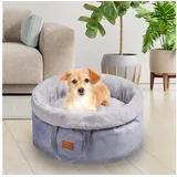 Wahre Tierliebe Hundekorb - Das Original - Orthopädischer Hundekorb "Easy", 100% Premium Polyester, verschiedene Größen und Farben, mit Trageschlaufe grau 90 cm