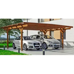 Doppelcarport SKANHOLZ "Odenwald", braun, H: 220cm, Carports