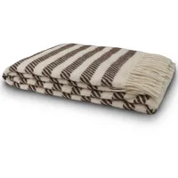 fair de luxe Wolldecke Plaid 100 x 200 cm Braun/Natur