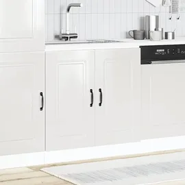 vidaXL Spülenunterschrank Kalmar 80 x 46 x 81,5 cm Hochglanz Weiß
