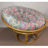 Rattani Rattanstuhl Rattan Papasansessel Papasan 110 cm cm Stoff California Dream