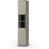 Vicco Badschrank Greige, 37 x 192 cm mit 2 Türen