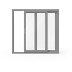 Schiebefenster, Aluminium, MB Slide, Weißaluminium ähnlich RAL 9006, 2-flügelig, 1000 x 600 mm, individuell konfigurieren