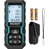 Digitaler Laser-Entfernungsmesser, 50 m/165 ft Laser-Entfernungsmesser mit elektronischer Wasserwaage und LCD-Hintergrundbeleuchtung, IP54
