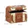 Relaxdays Pinata Schatzkiste 27 x 30 x 23 cm Braun