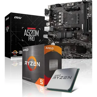 Aufrüst-Kit Bundle Ryzen 5 5500GT Prozessor, A520M Pro Mainboard (zusammengebaut inkl. Bios Update + Funktionskontrolle)