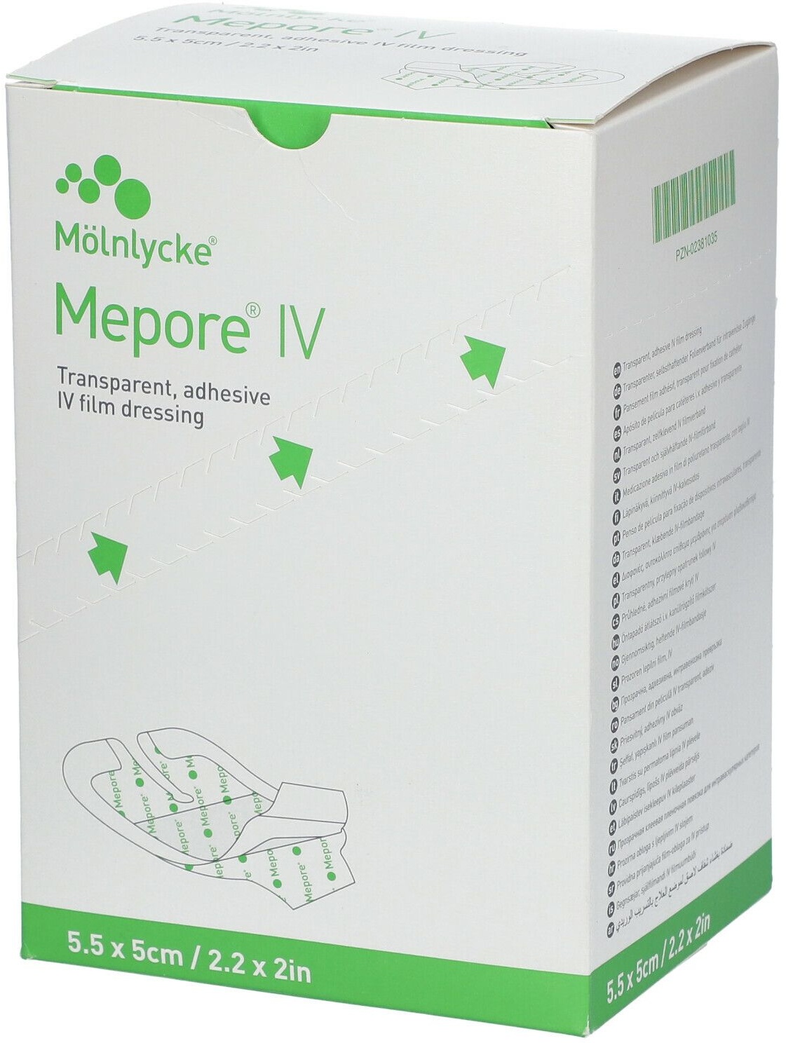Mepore® IV Stérile ADH Transparant 5,5 x 5 cm 100 pc(s) pansement(s)