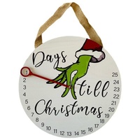 YUEMOL weihnachtskalender Mobile Weihnachtsschmuck aus Holz, gesichtsloser Alter Mann Weihnachts-Countdown-Kalenderschmuck (Color : C)
