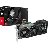 ASRock Radeon RX 9070 XT Steel Legend Dark 16GB, RX9070XT SLD 16G, 16GB GDDR6, HDMI, 3x DP (90-GA5VZZ-00UANF)
