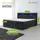 Juskys Leona Samt 180x200 cm Schwarz
