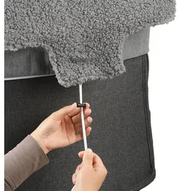 shop'n smile ideoon Beheizbares Sitzkissen mit Rückenteil 45 x 135 cm Grau