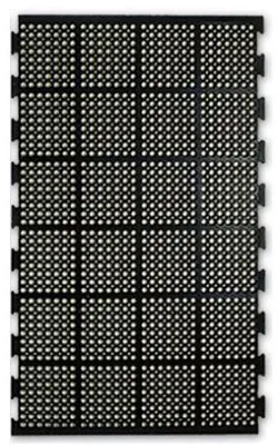 Widerstandsfähige Gummimatte, 0,9 x 1,5 m, schwarz
