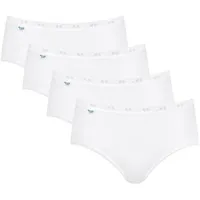 Sloggi Basic+ Midi 4P Slip, White, 48