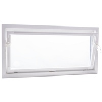 ACO Severin Ahlmann GmbH & Co. KG Kellerfenster Einfachglas ESG Kunststoff Kippfenster weiß, Größe: 100x60cm, wärmeisolierend, Schutzgitter nachrüstbar weiß 100 cm x 60 cm