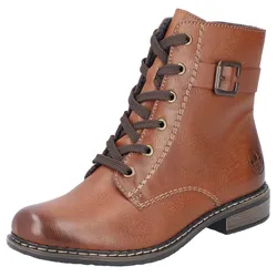 Schnürstiefelette, Schnürboots, Klassik-Boots, Blockabsatz, in Used-Optik, Gr. 37, braun, , 92725132-37