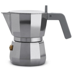 Alessi Espressokocher Moka für 1 Tasse, 0,07l Kaffeekanne silberfarben