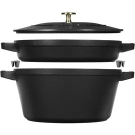 Staub Cocotte Kochtopfset 2-tlg. schwarz