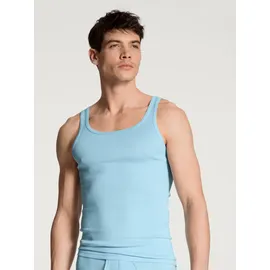 CALIDA Twisted Cotton Unterhemd Herren eisblau 46-48