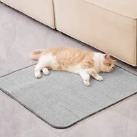 Lollanda Kratzbrett Katze, 2 Stück Sisal Teppich Katzen Kratzteppich, Katzenkratzmatte Kratzbrett Wand grau 20 cm x 40 cm