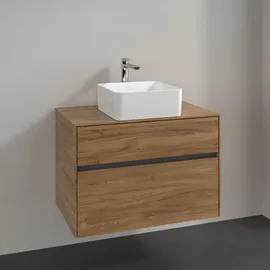 Villeroy & Boch Collaro Waschbeckenunterschrank 80 x 55 cm Kansas Oak