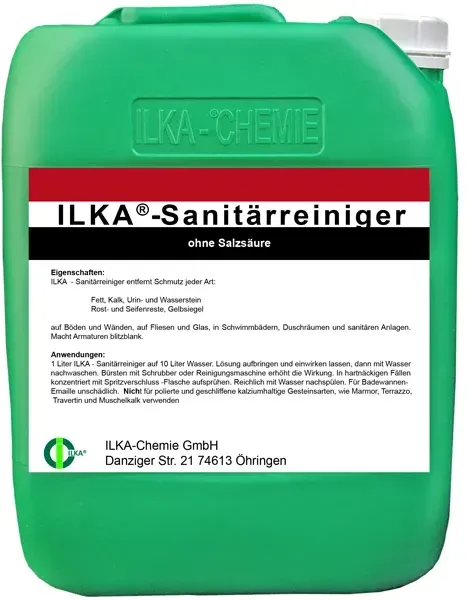 Sanitärreiniger ILKA 30 L ohne Salzsäure, entfernt Schmutz jeder Art