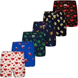Sugar Pine Boxer Motiv Print Mix 6er Pack
