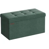 Songmics Sitzhocker mit Stauraum, 38 x 76 x 38 cm vintagegrün