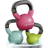 HQ Germany® Neopren Kettlebell | Vollguss | 2-32kg | Starter-Sets | ±2,0% Gewichtstoleranz, Gewicht:+Starter-Set (4+6+8KG)