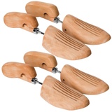 Tectake tectake® 2 Paar Schuhspanner, aus Lotusholz, Verhinderung von Gehfalten, gute Luftzirkulation