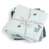 Done by Deer Mullwindeln 3-er Pack GOTS Lalee Blau - 70 x 70 cm - GOTS® Zertifiziert Stoffwindelset, 100% Bio-Baumwolle