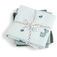 Done by Deer Mullwindeln 3-er Pack GOTS Lalee Blau - 70 x 70 cm - GOTS® Zertifiziert Stoffwindelset, 100% Bio-Baumwolle