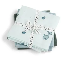 Done by Deer Mullwindeln 3-er Pack GOTS Lalee Blau - 70 x 70 cm - GOTS® Zertifiziert Stoffwindelset, 100% Bio-Baumwolle
