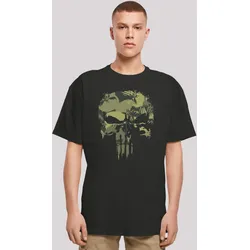 T-Shirt F4NT4STIC "Marvel Punisher", Herren, Gr. XL, schwarz, Obermaterial: 100% Baumwolle, casual, oversize, Rundhals, Kurzarm ohne Bündchen, Shirts, Premium Qualität