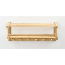 Zeller Wandgarderobe Bambus 60 x 24 x 24 cm Braun