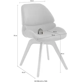 MCA Furniture Esszimmerstuhl »Henderson«, (Set), 2 St., 180° drehbar mit Nivellierung, mit Feinflor Absetzung, bis 120 kg