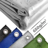  Jago® Abdeckplane-650g/m2, Wasserdicht & Reißfest, Farbwahl, und Großenwahl Beidseitig